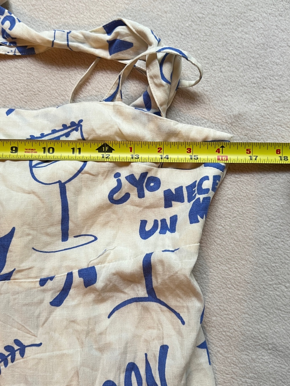 Paper Heart Anthropologie Maxi Dress Vino Tie Back Size S White Blue Summer - Picture 13 of 14
